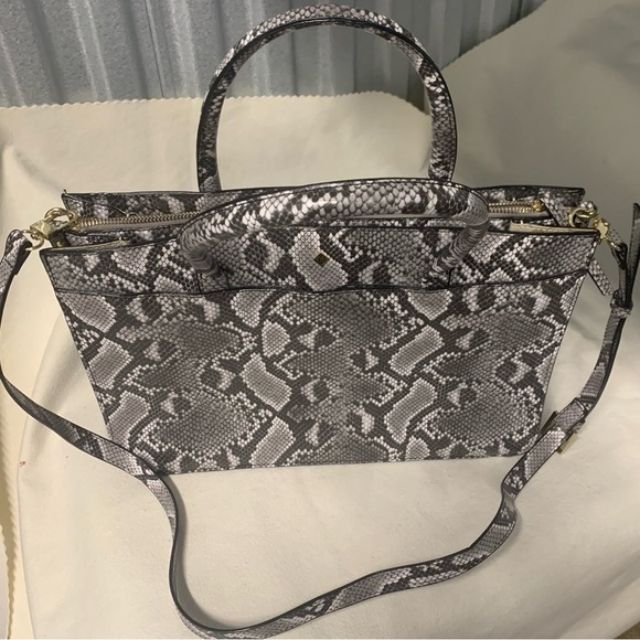 Antonio Melani Snakeskin Leather Briefcase Portfolio Laptop Case Bag Attache - Picture 1 of 12